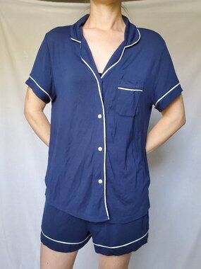Target Stars Above Navy Blue Pajama Set